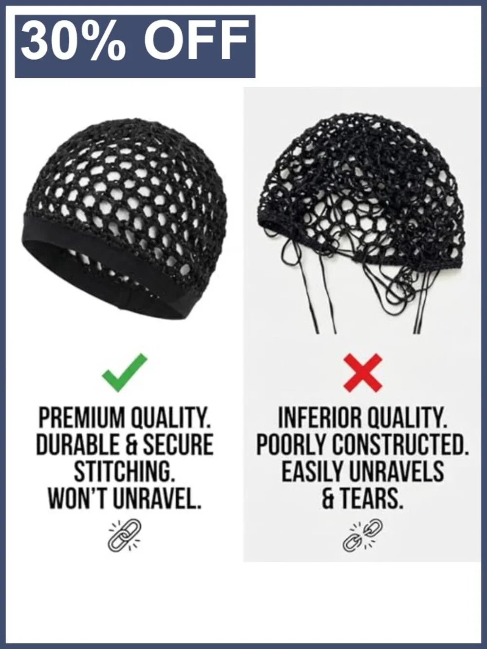 2 Pack Ultra-Wide Soft Mesh Hair Net for Sleeping, Breathable Crochet Wrap
